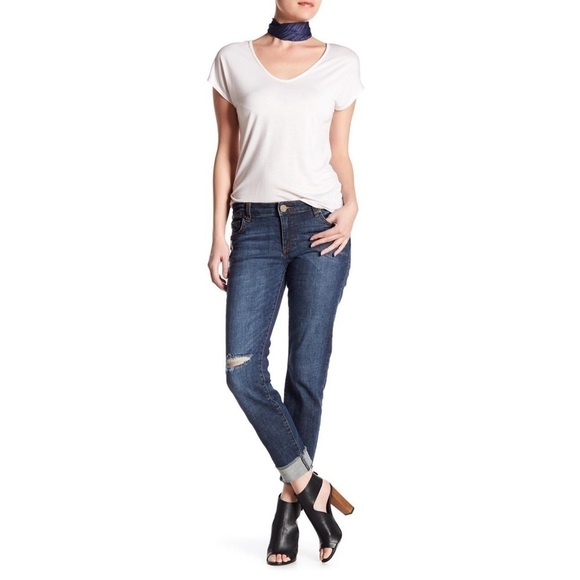 Kut From The Kloth The Straight Distressed Jeans - Picture 1 of 6